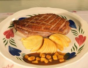 Duck Breasts with Calvados Sauce