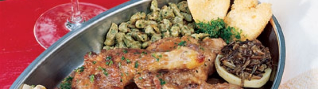 Chicken in Champagne Sauce with Herb Spätzle
