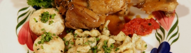 Braised Duck Legs with Spätzle