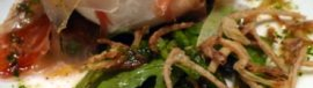 Prosciutto-wrapped Rockfish with Asparagus and Garden Herb Beurre Blanc