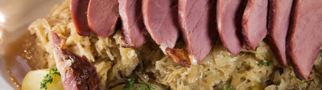Smoked Duck with Sauerkraut
